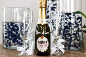 Mini bottiglia con Calici Personalizzati