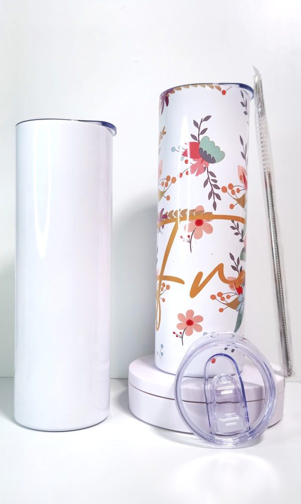 Bicchiere termico con canuccia in Acciao inox 880 ml personalizzabile