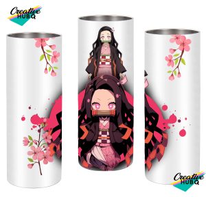Mockup Hub Q 7 Tumbler Nezuko Personalizzato 20 oz Demon Slayer